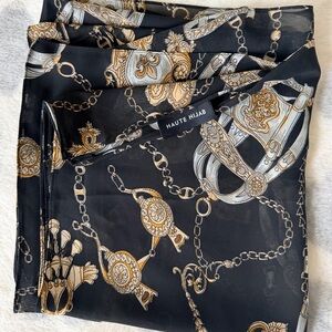 Haute Hijab Black and Gold Scarf